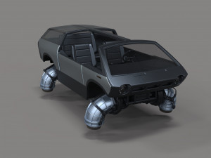 Flying jet car 3D Model
