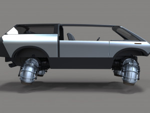 Flying jet car 3D Model