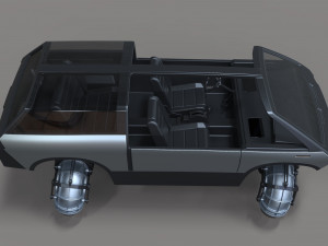 Flying jet car 3D Model