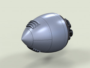 Fantasy rocket engine Modelo 3D