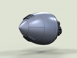 Fantasy rocket engine 3D Model