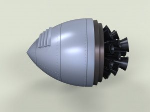 Fantasy rocket engine 3D Model