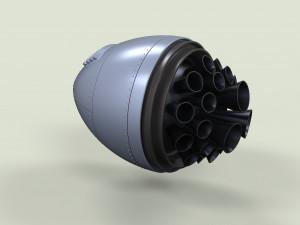 Fantasy rocket engine 3D Model