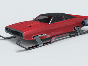Muscle car of Santa 3D Model
