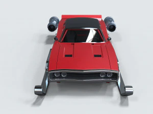 Muscle car do Papai Noel Modelo 3D