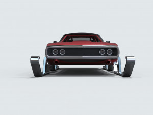 Muscle car of Santa 3D 模型