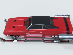 Muscle car of Santa 3D 模型