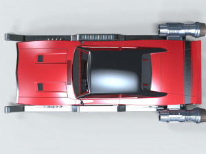 Muscle car of Santa 3D 模型