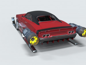 Muscle car of Santa 3D 模型
