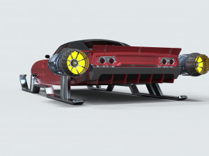 Muscle car of Santa 3D 模型