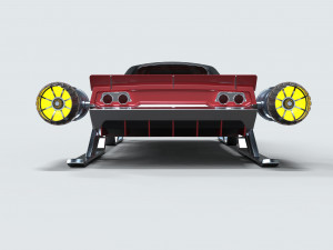 Muscle car of Santa 3D 模型