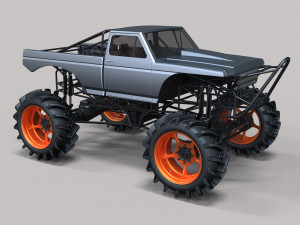 Mud truck 4 3D Model