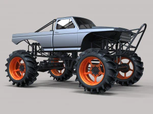 Mud truck 4 3D Model