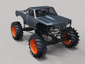 Mud truck 4 3D Model
