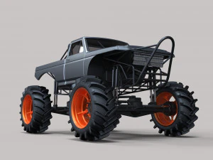 Mud truck 4 3D Model