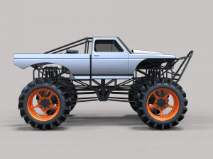Mud truck 4 3D Model