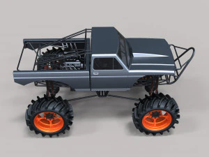 Mud truck 4 3D Model
