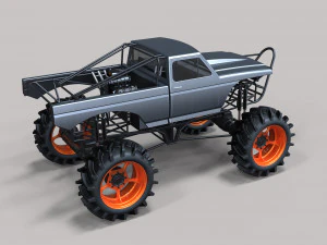 Mud truck 4 3D Model