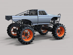 Mud truck 4 3D Model