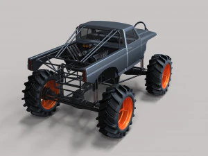 Mud truck 4 3D Model