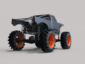 Mud truck 4 3D Model