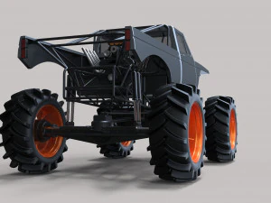 Mud truck 4 3D Model