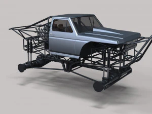 Mud truck 4 3D Model