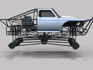 Mud truck 4 3D Model