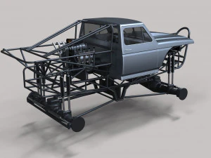 Mud truck 4 3D Model