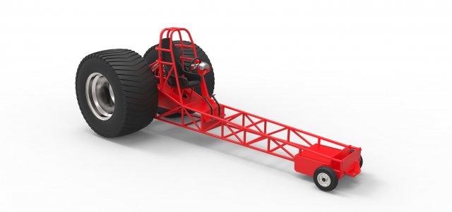 Chassis of pulling tractor Modèle 3D .c4d .max .obj .3ds .fbx .stl .blend 