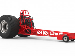 Chassis of pulling tractor Modèle 3D