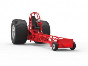 Chassis of pulling tractor Modèle 3D