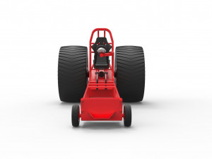 Chassis of pulling tractor Modèle 3D