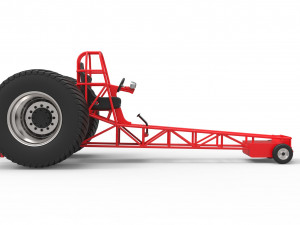 Chassis of pulling tractor Modèle 3D