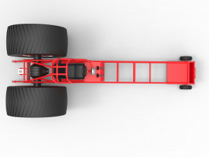 Chassis of pulling tractor Modèle 3D