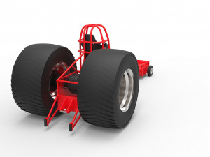 Chassis of pulling tractor Modèle 3D