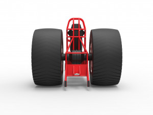 Chassis of pulling tractor Modèle 3D