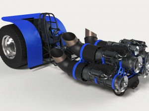 Jet pulling tractor 2 3D Model