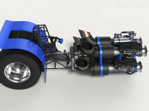 Jet pulling tractor 2 3D Model