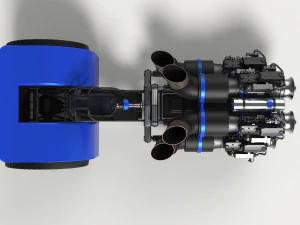 Jet pulling tractor 2 3D Model