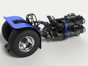 Jet pulling tractor 2 3D Модель