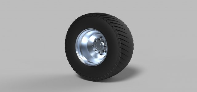 Rear wheel from pulling tractor 2 3D 모델 .c4d .max .obj .3ds .fbx .stl .blend 