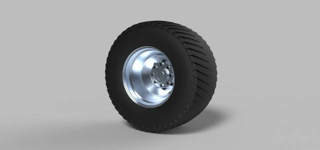 Rear wheel from pulling tractor 2 3D Model .c4d .max .obj .3ds .fbx .stl .blend