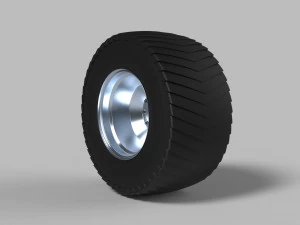 Rear wheel from pulling tractor 2 3D Model