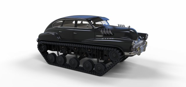 Tracked car 3D-Modell .c4d .max .obj .3ds .fbx .stl .blend 