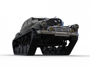 Tracked car 3D-Modell