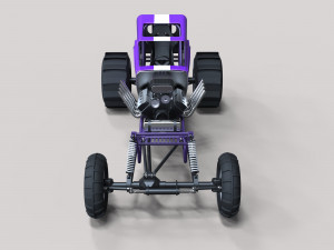 Mud dragster hot rod 3D Модель