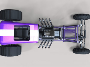 Mud dragster hot rod 3D Модель