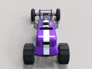 Mud dragster hot rod 3D Модель