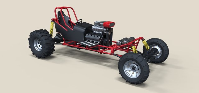 Mud dragster 3D 模型 .c4d .max .obj .3ds .fbx .stl .blend 